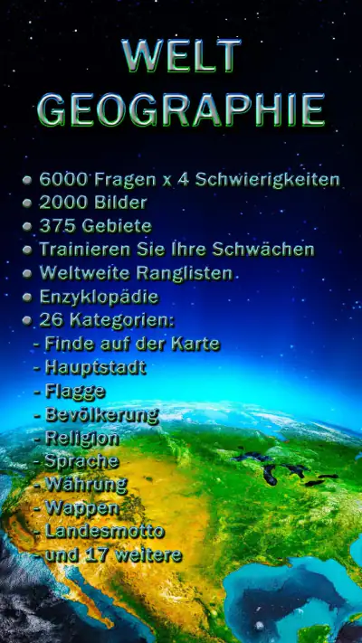 Welt Geographie - Quiz-Spiel screenshot 1