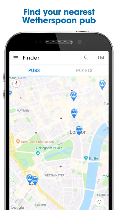 Wetherspoon screenshot 1