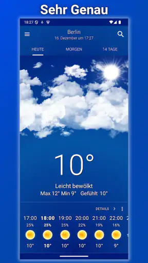 Wetter: Heiterer Himmel screenshot 1