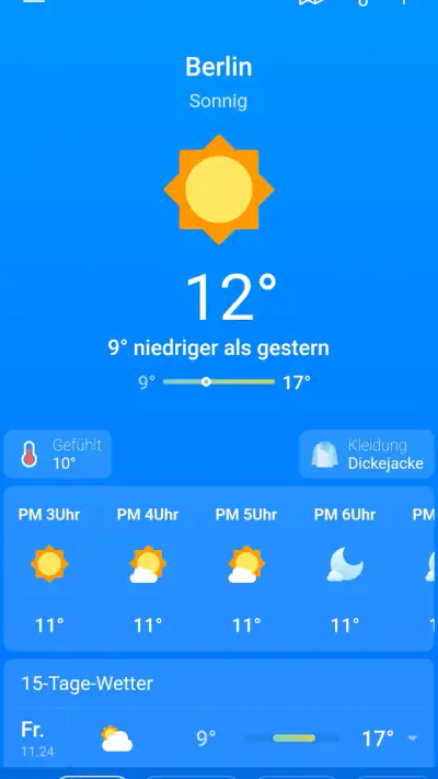 Wetter & Regen - Weather Sky screenshot 1