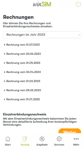 winSIM  Servicewelt screenshot