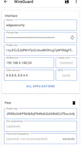 WireGuard screenshot