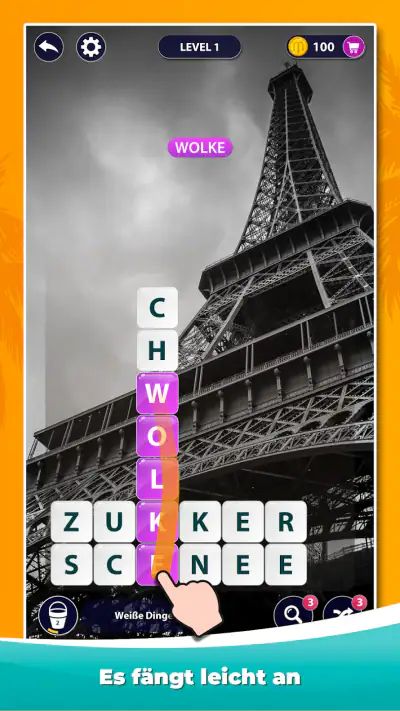 Word Surf - Ein Wortspiel screenshot 1