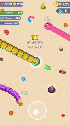 Worms .io Hungry Game screenshot 1