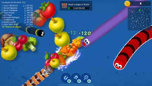Wurmzone.io Gefräßige Schlange screenshot