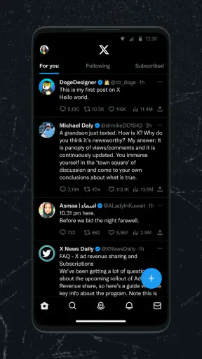 X screenshot 1