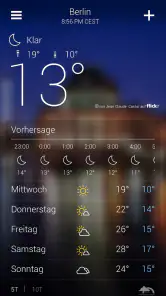 Yahoo Wetter screenshot