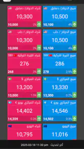 أسعار الصرف السورية screenshot