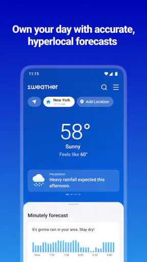 1Weather Forecasts & Radar screenshot 1