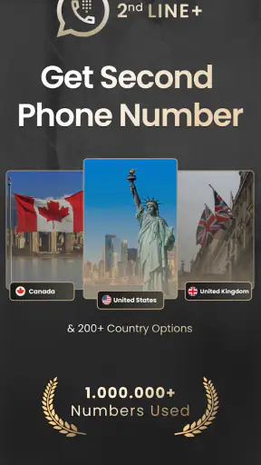 2nd Line+ Phone Number & eSIM screenshot 1