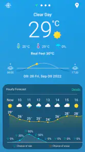 9Weather: Weather forecast screenshot
