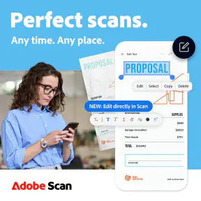 Adobe Scan AI PDF Scanner, OCR screenshot 1