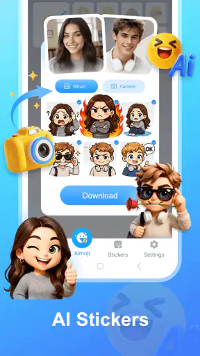 AImoji Keyboard - AI Stickers screenshot 1