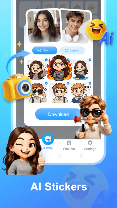 AImoji Keyboard - AI Stickers screenshot 1