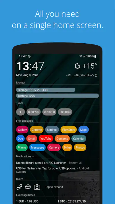 AIO Launcher screenshot 1