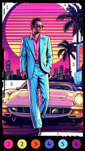 Alpha Color: Men coloring book screenshot 1