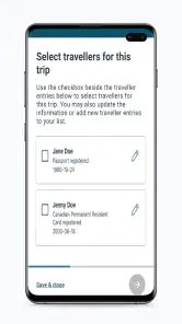 ArriveCAN screenshot