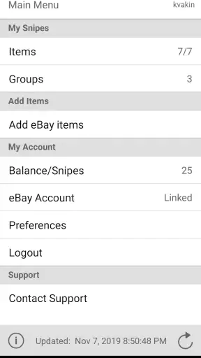 Auction Bid Sniper for eBay screenshot 1