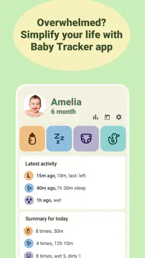 Baby tracker - feeding, sleep screenshot 1