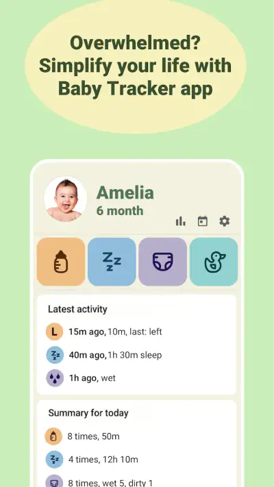 Baby tracker - feeding, sleep screenshot 1