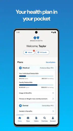 BCBSMA MyBlue Member App screenshot 1