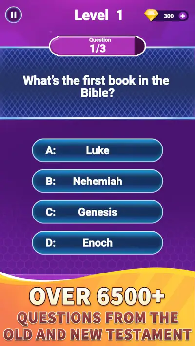 Bible Trivia - Bible Quiz Game screenshot 1