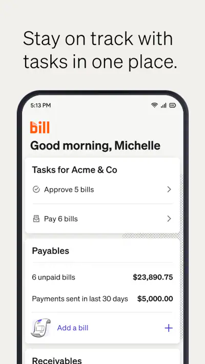 BILL AP & AR Business Payments screenshot 1