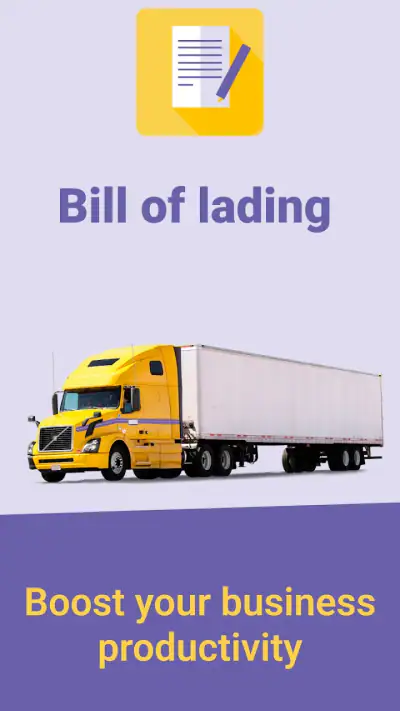 Bill of lading screenshot 1