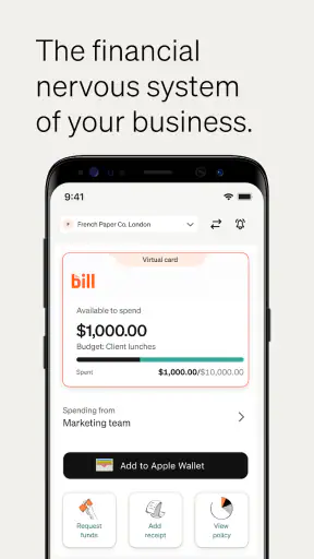 BILL Spend & Expense (Divvy) screenshot 1