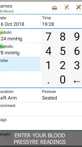 Blood Pressure Log - MyDiary screenshot
