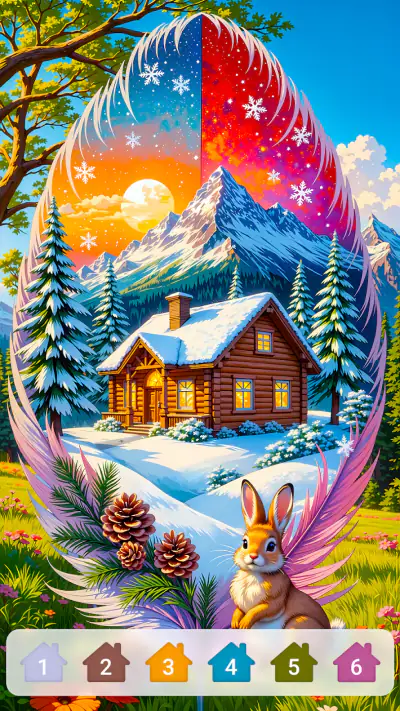 Cabin & House Paint by Numbers screenshot 1
