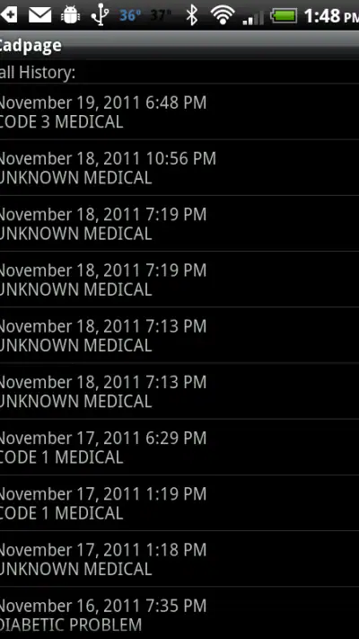 Cadpage screenshot 1
