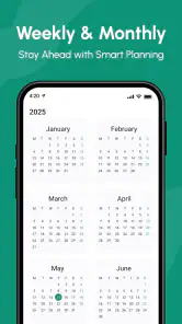 Calendar 2025 screenshot