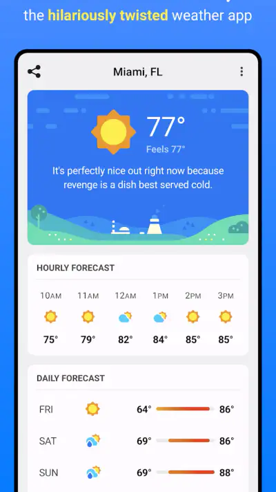 CARROT Weather screenshot 1