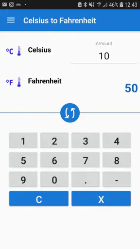 Celsius to Fahrenheit Convert screenshot 1
