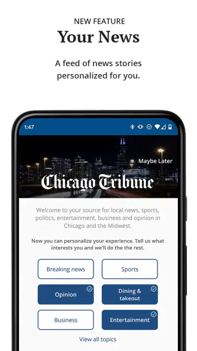 Chicago Tribune screenshot 1