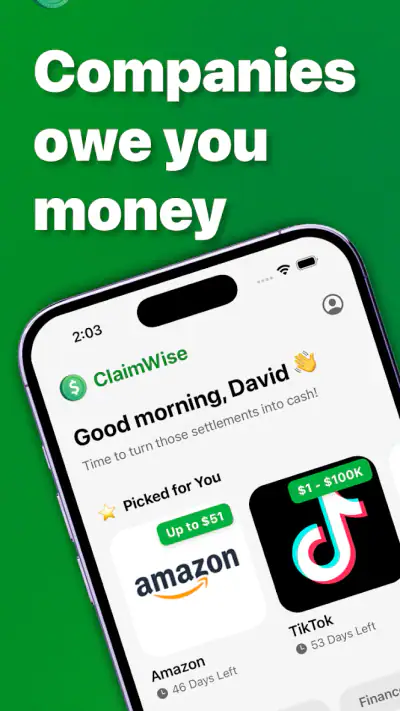 ClaimWise: Class Actions screenshot 1