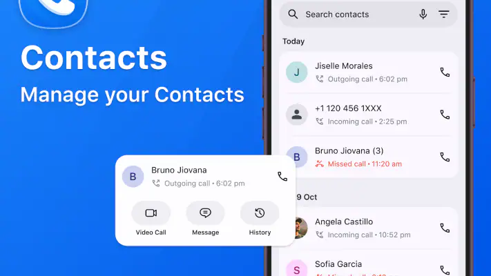 Contacts: Call Log & Dialer screenshot 1