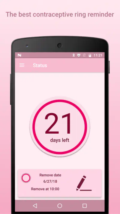 Contraceptive Ring Reminder + screenshot 1