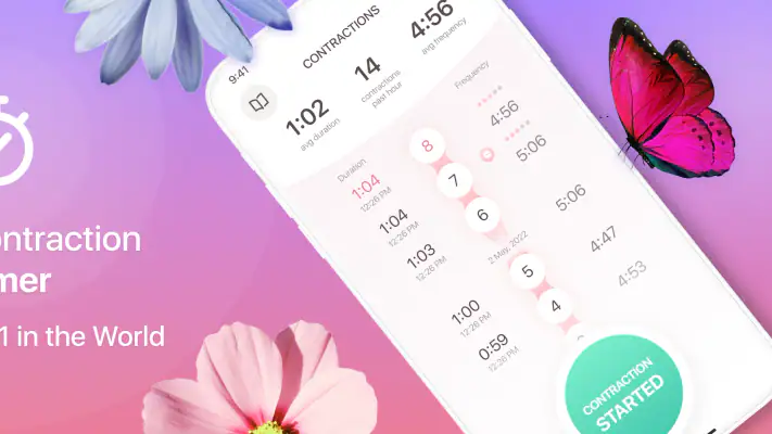 Contraction Timer & Counter 9m screenshot 1