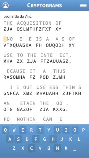 Cryptogram · Cryptoquote Game screenshot 1