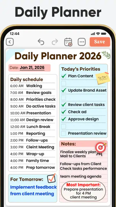 Daily Planner, To Do List screenshot 1