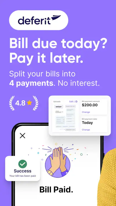 Deferit: Split Bills, Pay in 4 screenshot 1