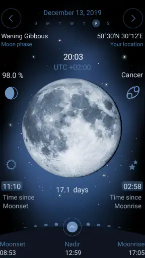 Deluxe Moon - Moon Calendar, P screenshot 1