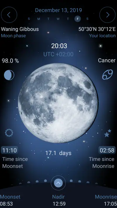 Deluxe Moon - Moon Calendar, P screenshot 1