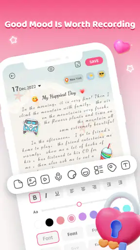Diary Pro - Diary With Lock screenshot 1