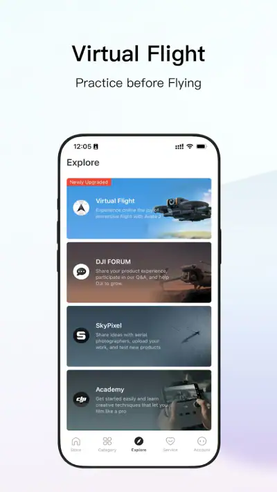 DJI Store - Try Virtual Flight screenshot 1