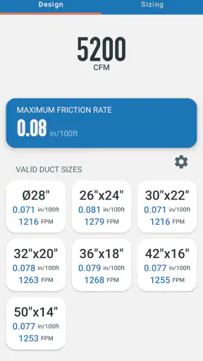 Ductulator Pro screenshot 1