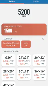 Ductulator Pro screenshot