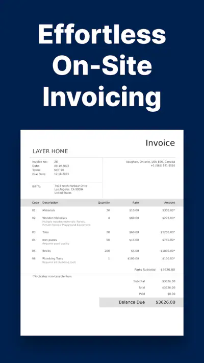 Easy Invoice & Estimates Maker screenshot 1